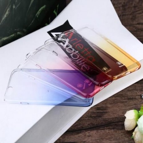BASEUS ULTRATHIN SLIM CLEAR GRADIENT HARD PROTECTIVE SHELL FOR IPHONE 6 / 6S (PINK)