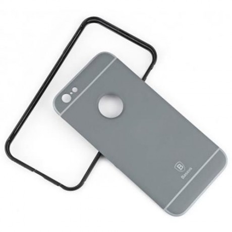 BASEUS ULTRATHIN SLIM ALUMINUM PLASTIC PROTECTIVE CASE FOR IPHONE 6 / 6S (GRAY)