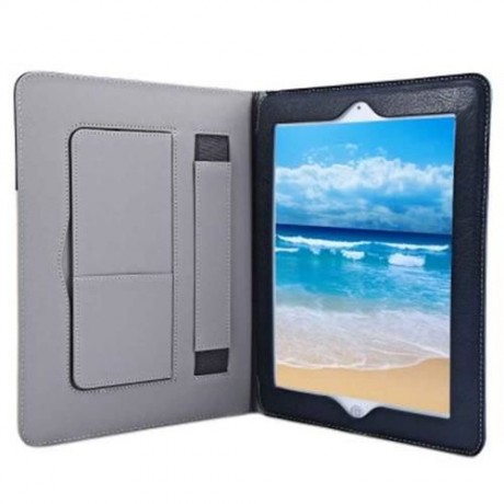 ULTRA SLIM LEATHER MAGNETIC SMART COVER CASE WITH STAND FUNCTION FOR IPAD 2 3 4 (DEEP BLUE