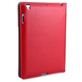 ULTRA SLIM LEATHER MAGNETIC SMART COVER CASE WITH STAND FUNCTION FOR IPAD 2 3 4 (RED)
