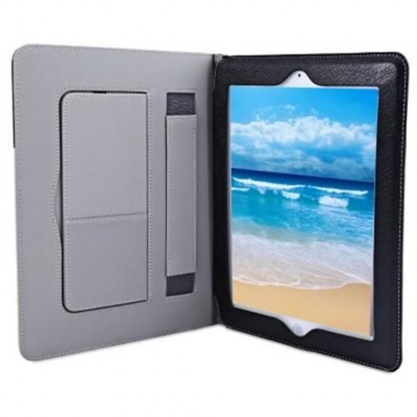 ULTRA SLIM LEATHER MAGNETIC SMART COVER CASE WITH STAND FUNCTION FOR IPAD 2 3 4 (BLACK)