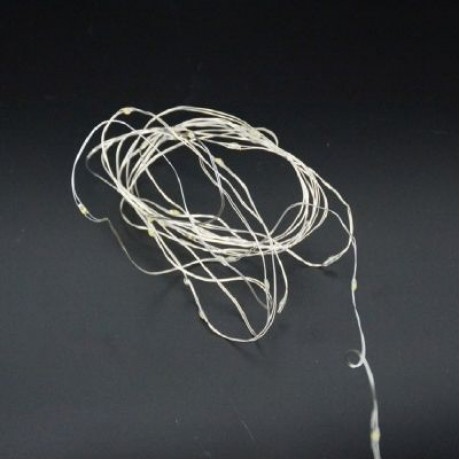 10M 100-LED Silver Wire Strip Light Battery Operated Fairy Lights Garlands Christmas Holid