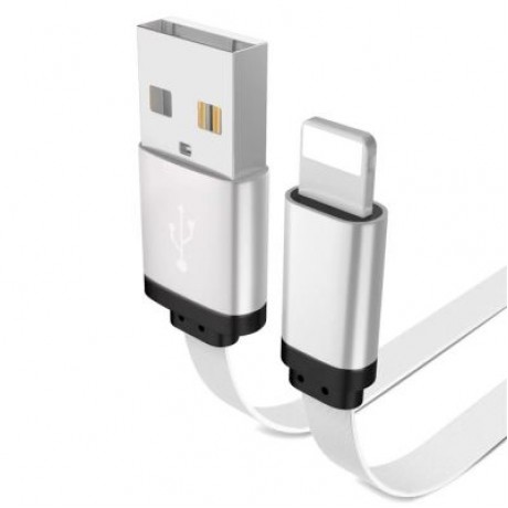 1M iPhone Charger Cable for iPhone X 8 7 6 5s iPad Mobile Phone (WHITE)