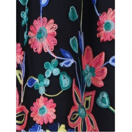 Plus Size Casual Mesh Overlay Dress (CADETBLUE)