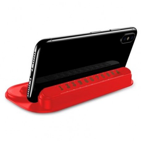 Baseus Horizon Silicone Parking Number Bracket Phone Holder (RED)
