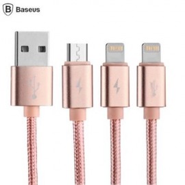 BASEUS PORTMAN SERIES 1.2M CHARGER CORD 8 PIN USB DATA CABLE (ROSE GOLD)
