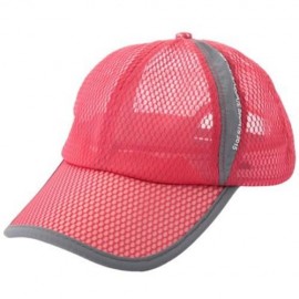SUMMER COOL UNISEX BREATHABLE MESH NET CAP FOR OUTDOOR ACTIVITIES (WATERMELON RED)