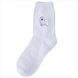 CASUAL DOG CARTOON EMBROIDERY PATTERNS MEN WOMEN COUPLES SOFT SOCKS (#2)