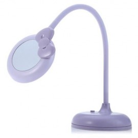 GIRLWILL BOWKNOT MIRROR TABLE LAMP ADJUSTABLE RECHARGEABLE EYE PROTECTION LED LIGHT (PURPL