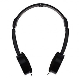 RETRACTABLE FOLDABLE OVER-EAR HEADPHONE WITH  MIC STEREO BASS FOR KIDS (BLACK)
