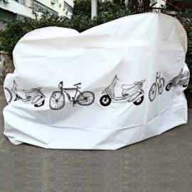 ELECTRIC MOTORCYCLE COVER WATERPROOF BIKE BICYCLE PROTECTOR (WHITE)