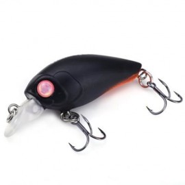35MM MINI CRANK FISHING LURE PLASTIC HARD BAIT (BLACK)