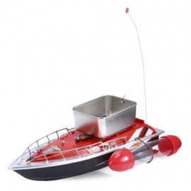 MINI RC WIRELESS 200M FISHING LURE BAIT BOAT FOR FINDING FISH (RED)