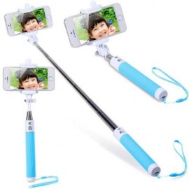 BLUETOOTH V3.0 REMOTE CONTROL SELF TIMER CAMERA MONOPOD WITH CLIP STAND (BLUE)