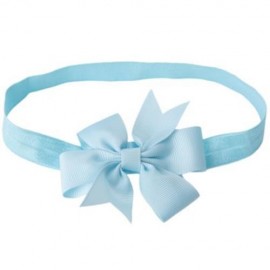 TRENDY PURE COLOR BOWKNOT STRETCHY BABIES HAIRBAND (LIGHT BLUE)