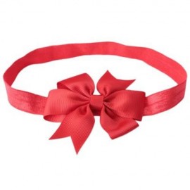 TRENDY PURE COLOR BOWKNOT STRETCHY BABIES HAIRBAND (RED)
