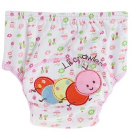 CUTE COTTON WASHABLE BREATHABLE STRETCHY PRINTED BABIES DIAPER PANTS (CATERPILLAR)