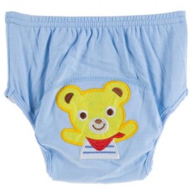 CUTE COTTON WASHABLE ELASTIC PRINTED BABIES DIAPER PANTS (LITTLE BEAR)