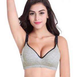 COTTON PURE COLOR BREATHABLE WIRE FREE NURSING BRA FOR PREGNANT WOMEN (#12)
