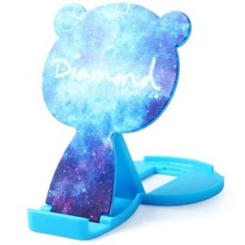 CUTE CARTOON BEAR DESIGN ADJUSTABLE PHONE STAND HOLDER WITH MIRROR - STARRY SKY PATTERN (S