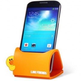 CUTE CARTOON DESIGN SILICONE PHONE STAND HOLDER (ORANGE)