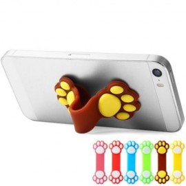 NOVELTY PAW PATTERN SILICONE MATERIAL FLEXIBLE SUCKER STAND HOLDER (BROWN)
