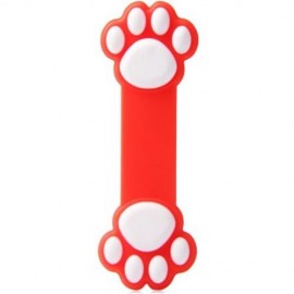 NOVELTY PAW PATTERN SILICONE MATERIAL FLEXIBLE SUCKER STAND HOLDER (RED)