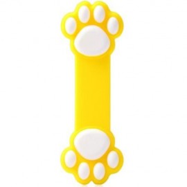 NOVELTY PAW PATTERN SILICONE MATERIAL FLEXIBLE SUCKER STAND HOLDER (YELLOW)