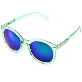 FASHION VINTAGE TRANSPARENT ROUND FRAME COATING WOMEN SUNGLASSES (#3)