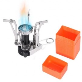 CAMPING GAS BURNER FOLDABLE INTEGRATED STOVE HEAD WITH ADJUSTABLE SWITCH (SILVER WHITE)