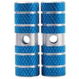2PCS AXLE FOOT PEGS STUNT PEDAL FOR BMX MOUNTAIN BIKE BICYCLE CYCLING (BLUE)