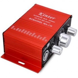 MA - 170 MINI 12V 100W HIFI STEREO AUDIO CAR POWER AMPLIFIER BOOSTER DVD MP3 SPEAKER (RED)