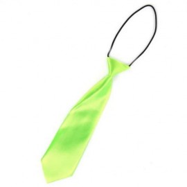 STYLISH PURE COLOR ELASTIC NECKTIE FOR KIDS (NEON GREEN)