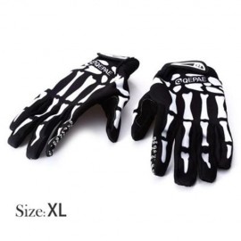 QEPAE WINTER PROTECTION THICKEN LONG FINGERS GOLVES WITH SKULL PATTERN FOR OUTDOOR BIKE RI