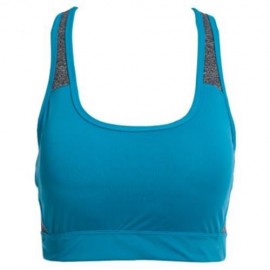 WOMEN FREEDOM YOGA VEST SEAMLESS RACERBACK SPORT BRA (LAKE BLUE)