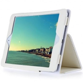 ULTRA SLIM LYCHEE LINES LEATHER UNIVERSAL TWO - FOLD PROTECTIVE SKIN FOR IPAD MINI 4 (WHIT
