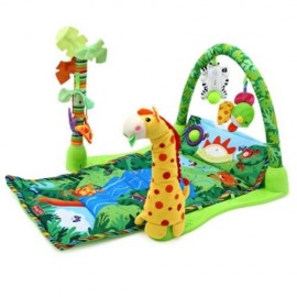 BABY FOREST GYM MUSIC GAME BLANKET FITNESS RACK FLOOR CRAWL PLAY MAT CUSHION FOR KIDS (GRE