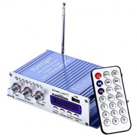 HY - 502 12V 2CH HI-FI STEREO OUTPUT POWER AMPLIFIER USB / SD CARD PLAYER (LAKE BLUE)