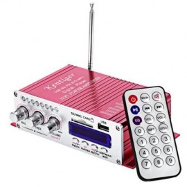 HY - 502 12V 2CH HI-FI STEREO OUTPUT POWER AMPLIFIER USB / SD CARD PLAYER (RED)