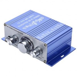 HY - 2001 MINI 2CH HI-FI STEREO AUDIO OUTPUT POWER AMPLIFIER (BLUE)