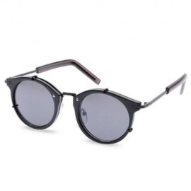 COLORED COATING OPTICAL EYEGLASSES INKJET UNISEX FLOG SUNGLASSES (DOUBLE BLACK)