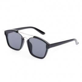 STYLISH COLORED COATING FASHION STREET SNAP HIPSTER METAL WOMEN SUNGLASSES (PHOTO BLACK)