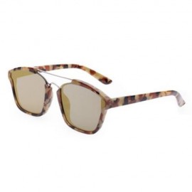 STYLISH COLORED COATING FASHION STREET SNAP HIPSTER METAL WOMEN SUNGLASSES (LUXURY GOLD CO