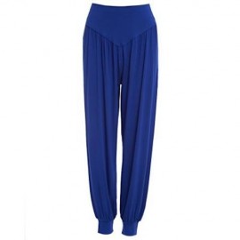 STYLISH ELASTIC WAIST CAUSAL BAGGY YOGA PANTS TROUSERS BLOOMERS FOR LADIES (SAPPHIRE BLUE)