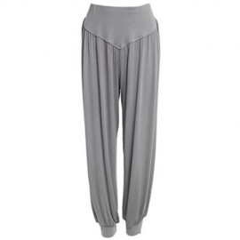 STYLISH ELASTIC WAIST CAUSAL BAGGY YOGA PANTS TROUSERS BLOOMERS FOR LADIES (LIGHT GRAY)