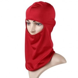 UNISEX OUTDOOR FULL FACE HELMET PROTECTION SKI NECK CYCLING MOTORCYCLE MASK HEADWEAR (RED)