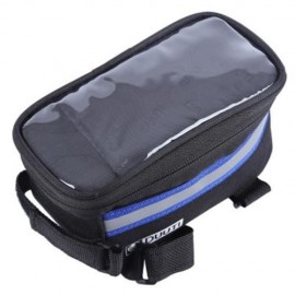 DUUTI TOUCHSCREEN BIKE PHONE CASE BICYCLE FRAME FRONT TUBE HANDLEBAR BAG PANNIERS (BLUE)