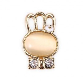 STYLISH RHINESTONE BUNNY CAT SHAPE HOME STICKER FOR IPHONE (WHITE)