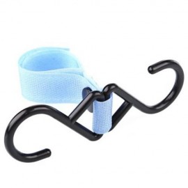 PORTABLE HIGH TOUGHNESS BABIES STROLLER HOUSEHOLD HOOK (AZURE)