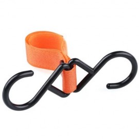 PORTABLE HIGH TOUGHNESS BABIES STROLLER HOUSEHOLD HOOK (ORANGE RED)